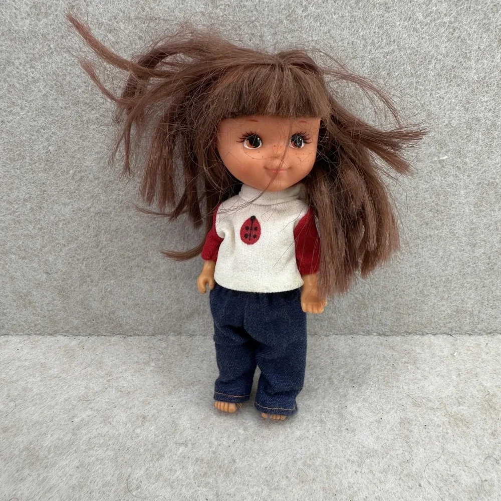 Vintage‎ 1978 Fran Mar Knickerbocker Moppets Doll Ladybug Brunette